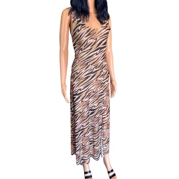 Louna Tiger Animal Print Sheath Maxi Dress - Picture 4 of 7
